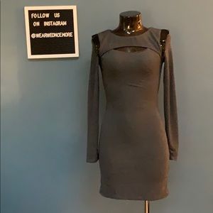 Grey Cotton Tunic with Sequins Details